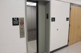 Elevator at new highrise school 